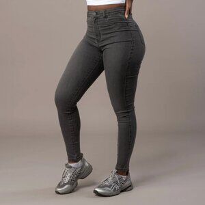 FITJEANS Grey Contour Skinny Jeans, Size M